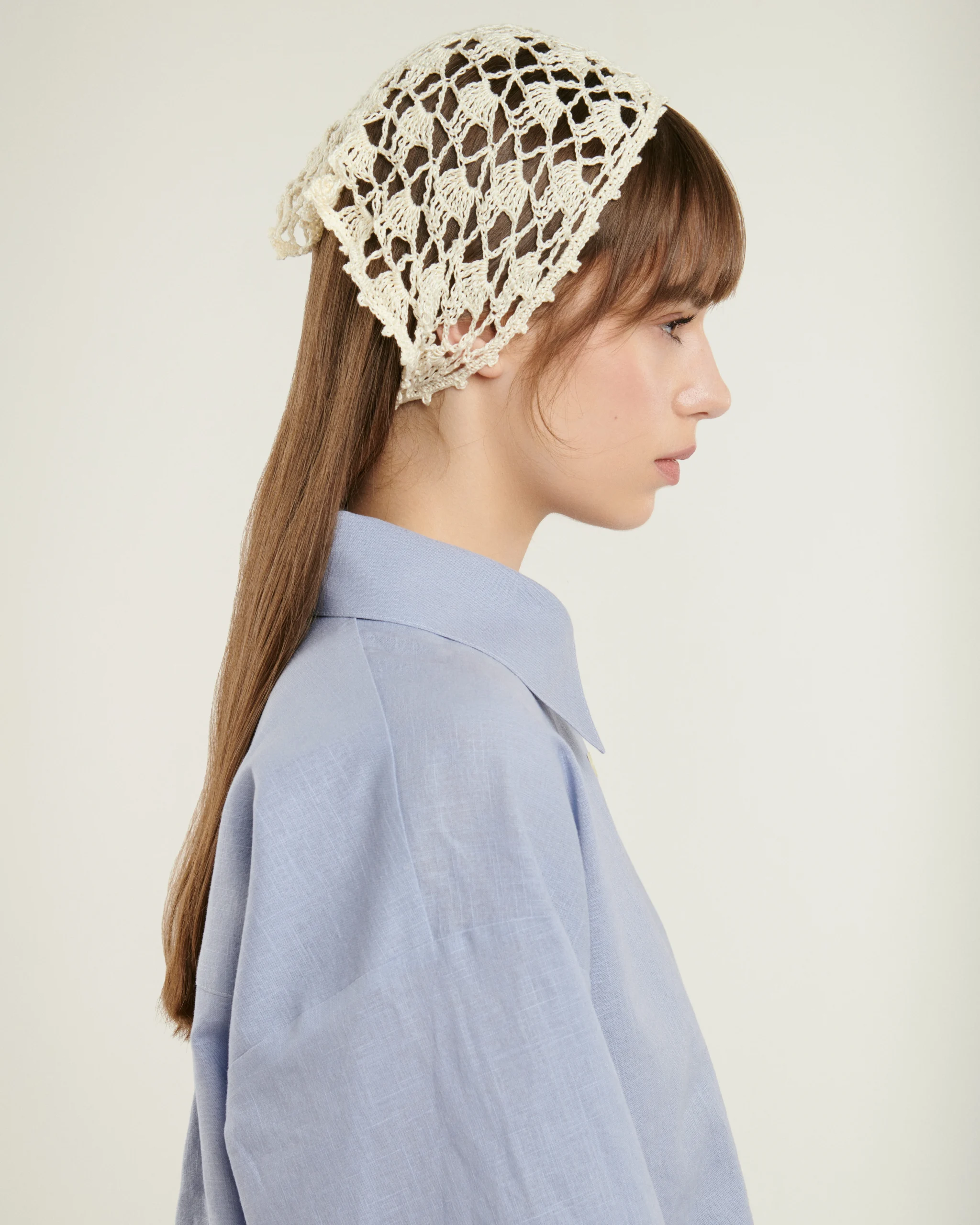Háčkovaná šatka LACE vanilla