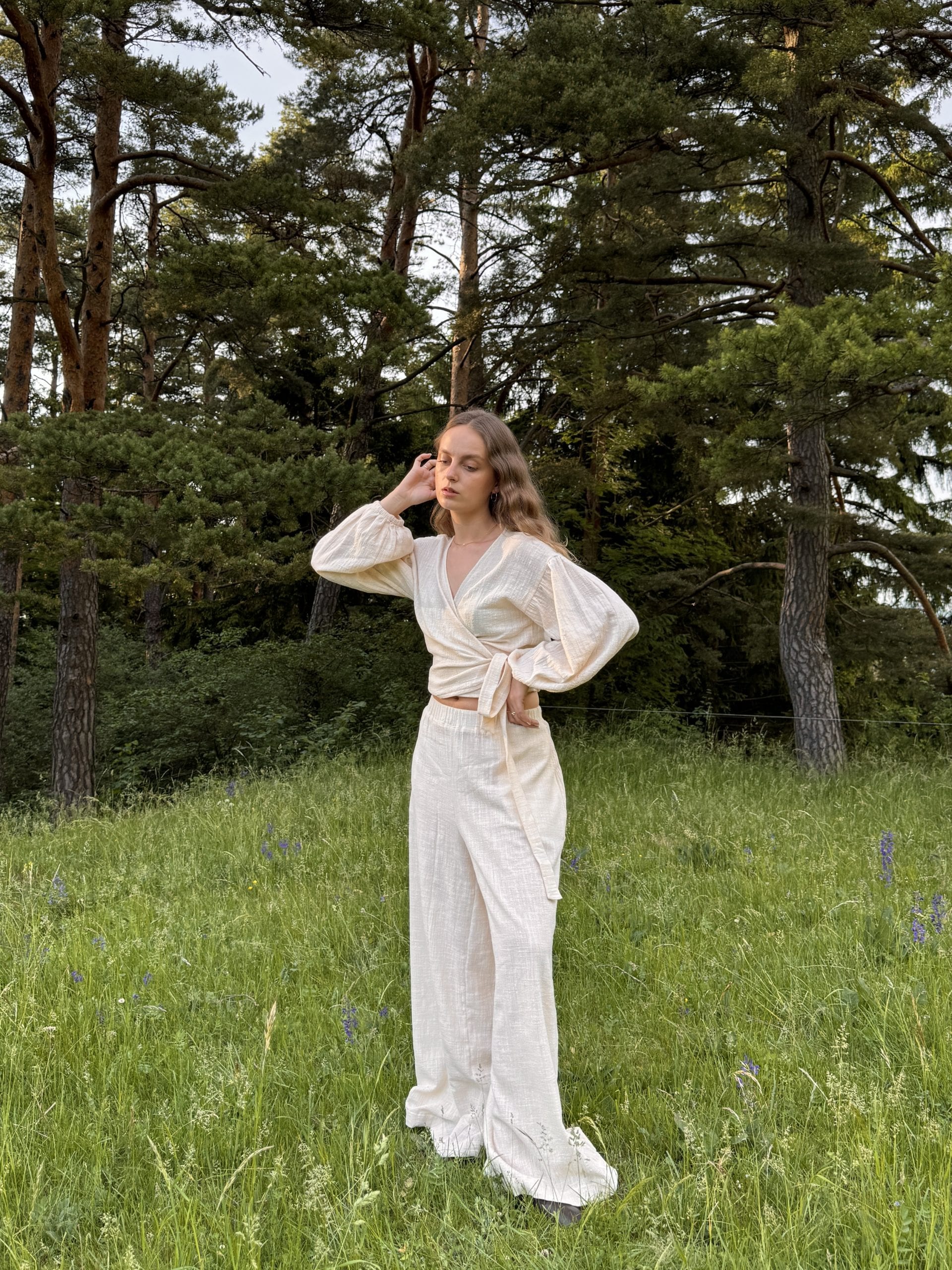 OLEA wrap-around blouse — photograph 1