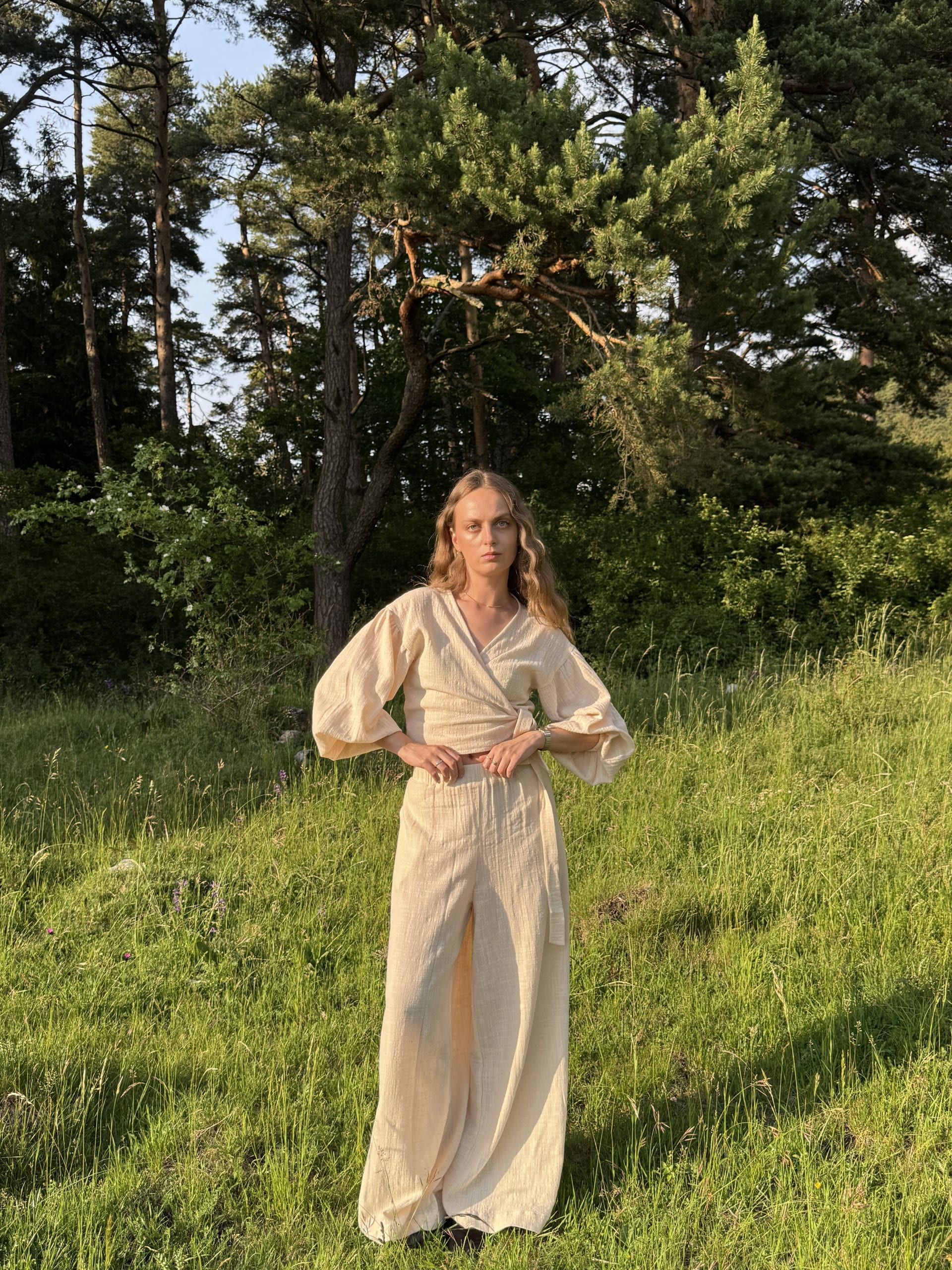 OLEA wrap-around blouse — photograph 2